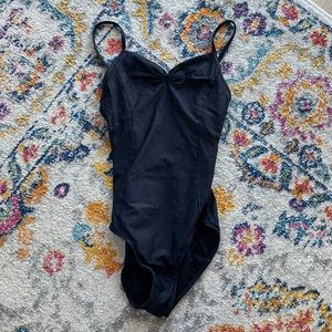 Black Spaghetti Strap Wear Moi Leotard